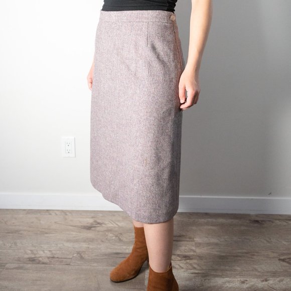 Vintage Wool Mid Length Skirt - Picture 2 of 8